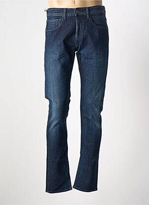 Jeans coupe slim fermeture zippée sous rabat boutonné bleu REPLAY homme