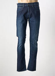 Jeans coupe slim fermeture zippée sous rabat boutonné bleu REPLAY homme