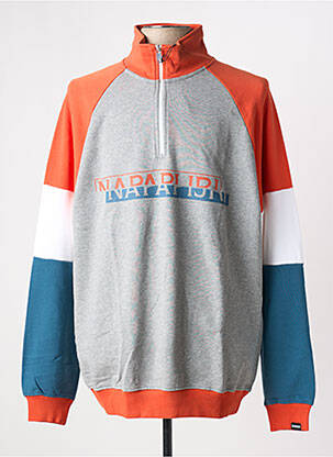 Sweat-shirt col col montant manches longues orange NAPAPIJRI homme
