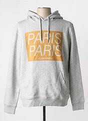 Sweat-shirt à capuche gris ELEVEN PARIS pour homme seconde vue