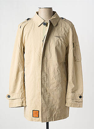 Trench poches sans capuche beige BOMBERS homme