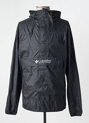 Coupe-vent fermeture zippée sous rabat scratché a capuche noir COLUMBIA homme