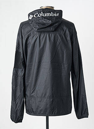 Coupe-vent fermeture zippée sous rabat scratché a capuche noir COLUMBIA homme