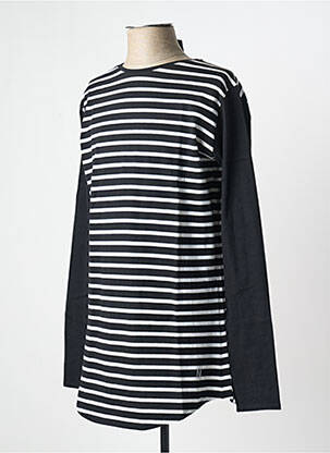 Top imprimé fantaisie manches longues noir OCTOBRE NOIR femme