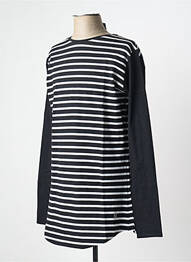 Top imprimé fantaisie manches longues noir OCTOBRE NOIR femme