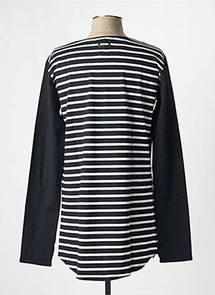 Top imprimé fantaisie manches longues noir OCTOBRE NOIR femme