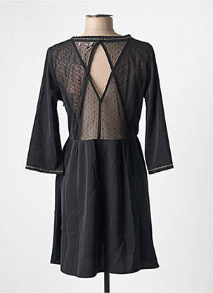 Robe mi-longue manches 3/4 manches 3/4 noir GRACE & MILA femme