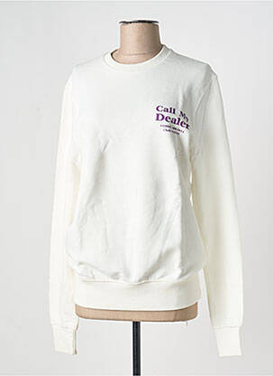 Sweat-shirt sérigraphie manches longues blanc ELEVEN PARIS femme