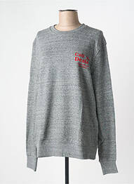 Sweat-shirt sérigraphie manches longues gris ELEVEN PARIS femme