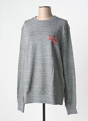 Sweat-shirt sérigraphie manches longues gris ELEVEN PARIS femme