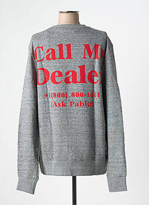 Sweat-shirt sérigraphie manches longues gris ELEVEN PARIS femme