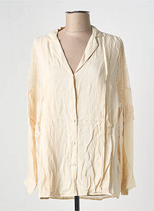 Chemisier coupe fluide manches longues beige SESSUN femme