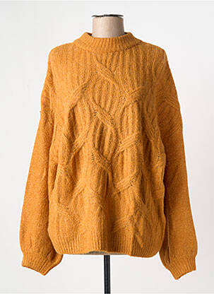 Pull resserrée sur le bas manches longues jaune VILA femme