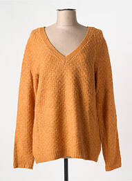 Pull col v manches longues jaune VILA femme