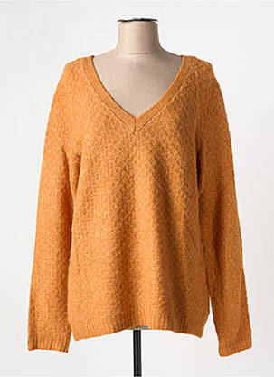 Pull col v manches longues jaune VILA femme