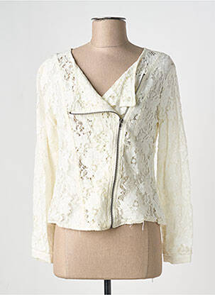 Veste casual coupe cintrée blanc SUNCOO femme