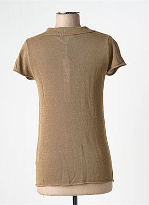 Polo fermeture boutonnée sur le devant manches courtes beige NOTSHY femme