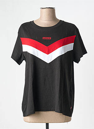 Top imprimé fantaisie manches courtes noir LEVI'S femme