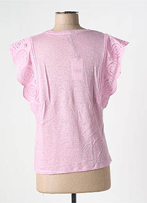 Top coupe cintrée sans manche rose PEPE JEANS femme