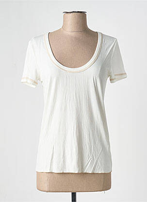 T-shirt stretch manches courtes blanc GRACE & MILA femme
