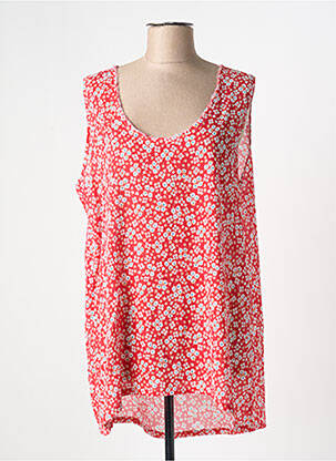 Tunique sans manche coupe fluide rouge AMERICAN VINTAGE femme