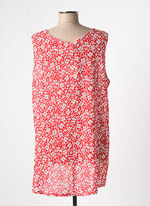 Tunique sans manche coupe fluide rouge AMERICAN VINTAGE femme