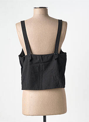 Top col carré fines bretelles noir THINKING MU femme