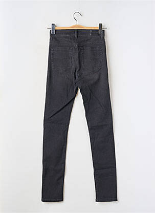 Jeans coupe slim fermeture zippée sous rabat boutonné noir DIESEL femme