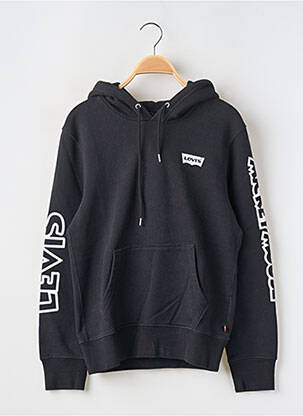 Sweat-shirt à capuche col v manches longues noir LEVI'S femme