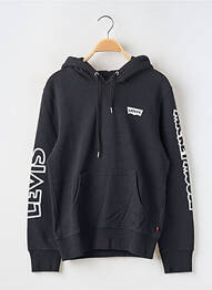Sweat-shirt à capuche col v manches longues noir LEVIS femme