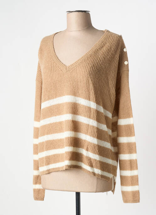 Pull beige GRACE & MILA pour femme