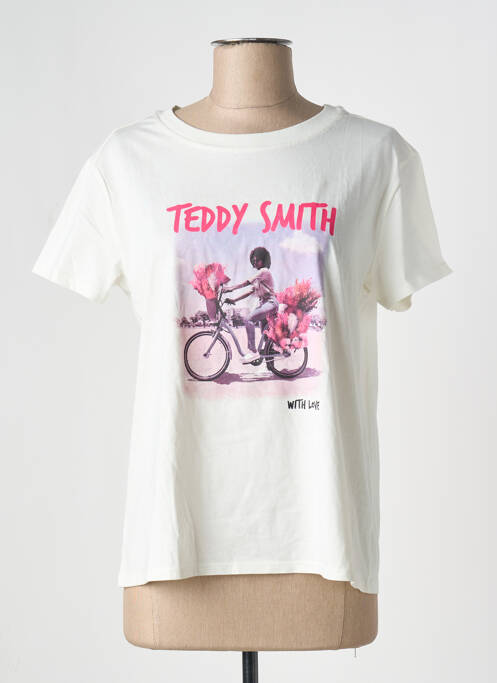T-shirt blanc TEDDY SMITH pour femme