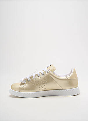 Baskets matière lisse talon plat jusqu'à 3cm or VICTORIA femme
