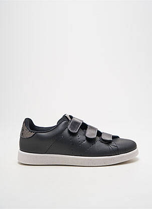 Baskets tissage satiné talon plat jusqu'à 3cm noir VICTORIA femme
