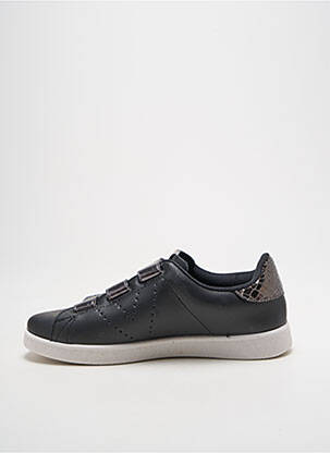 Baskets tissage satiné talon plat jusqu'à 3cm noir VICTORIA femme