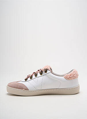 Baskets matière lisse talon plat jusqu'à 3cm rose VICTORIA femme