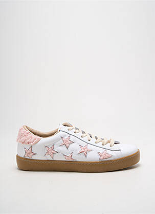 Baskets bout rond talon plat jusqu'à 3cm blanc VICTORIA femme