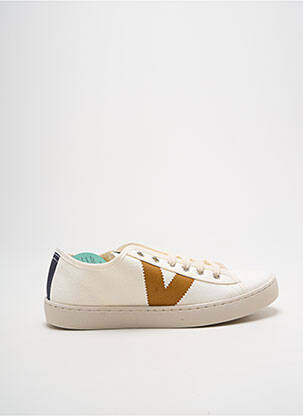 Baskets bout rond talon plat jusqu'à 3cm beige VICTORIA femme