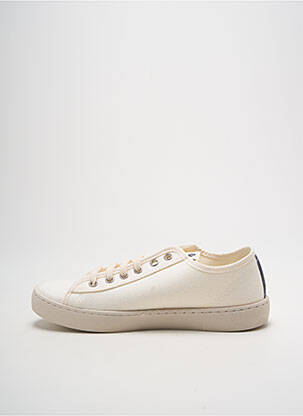 Baskets bout rond talon plat jusqu'à 3cm beige VICTORIA femme