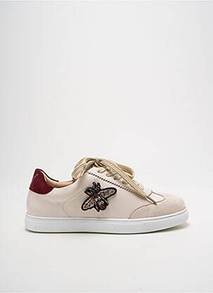 Baskets bout rond talon plat jusqu'à 3cm beige VANESSA WU femme
