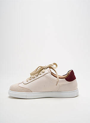 Baskets bout rond talon plat jusqu'à 3cm beige VANESSA WU femme