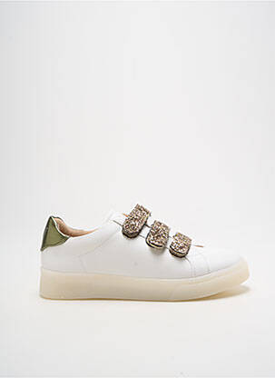 Baskets tissage tissage pailleté talon plat jusqu'à 3cm blanc VANESSA WU femme