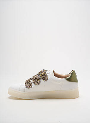 Baskets tissage tissage pailleté talon plat jusqu'à 3cm blanc VANESSA WU femme