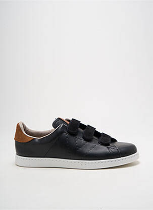 Baskets tissage satiné talon plat jusqu'à 3cm noir VICTORIA femme