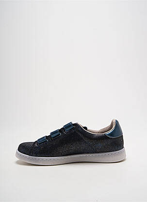 Baskets tissage satiné talon plat jusqu'à 3cm bleu VICTORIA femme