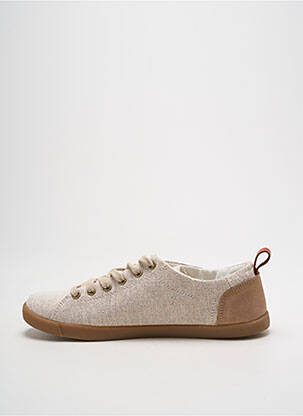 Baskets semelle amovible talon plat jusqu'à 3cm beige PALLADIUM femme