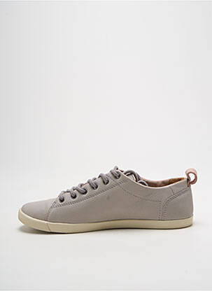 Baskets bout rond talon plat jusqu'à 3cm gris PALLADIUM femme