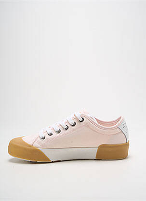 Baskets semelle amovible talon plat jusqu'à 3cm rose PATRIOTIC femme