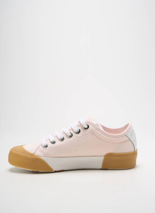 Baskets semelle amovible talon plat jusqu'à 3cm rose PATRIOTIC femme