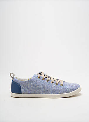 Baskets bout rond talon plat jusqu'à 3cm bleu PALLADIUM femme